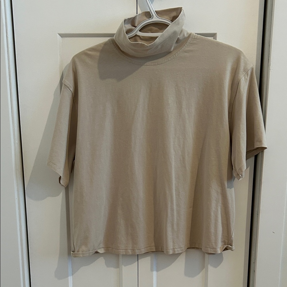 Lululemon Athletica Cream Turtleneck Top